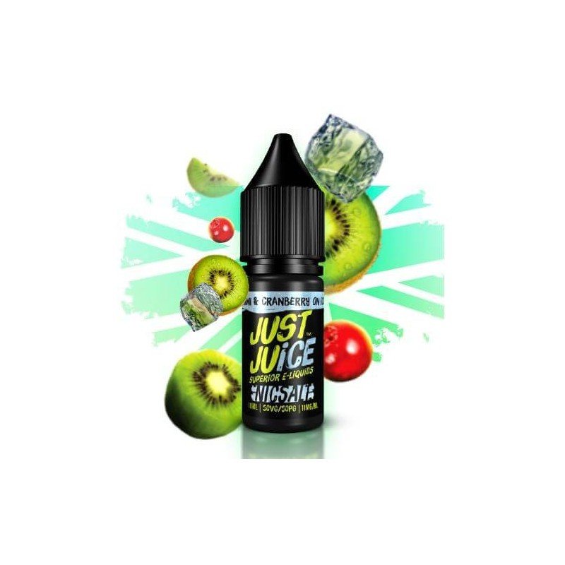 Just Juice Nic Salt Kiwi & Cranberry On Ice 10ml 