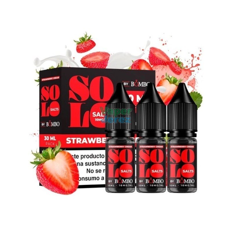 Strawberry Cream 10ml - Bombo Solo Nic Salt