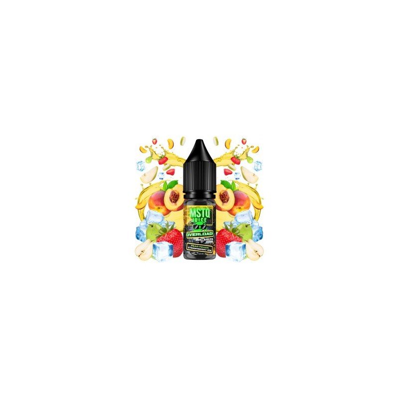 Pear Peach Strawberry Ice 10ml - MSTQ Juice Overload Nic Salts