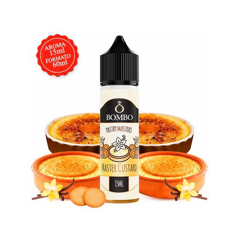 Aroma Master Custard 15ml/60 (Longfill) - Pastry Masters by Bombo - Tamaño : 15ml en bote de 60ml