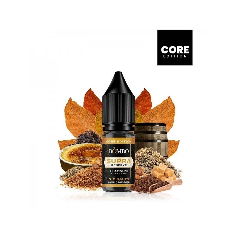 Supra Reserve 10ml Core Edition - Platinum Tobaccos Nic Salts by Bombo