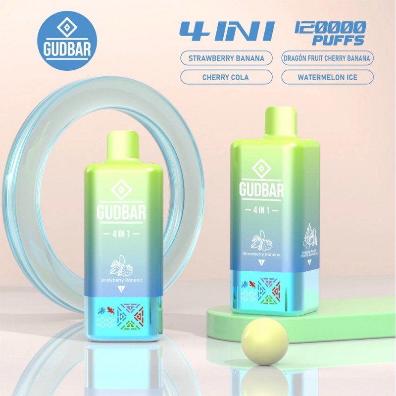 GUDBAR 4 en 1 - Strawberry Banana - 120.000 Puffs