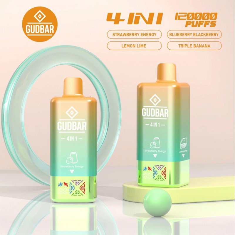 GUDBAR 4 en 1 - Strawberry Energy - 120.000 Puffs