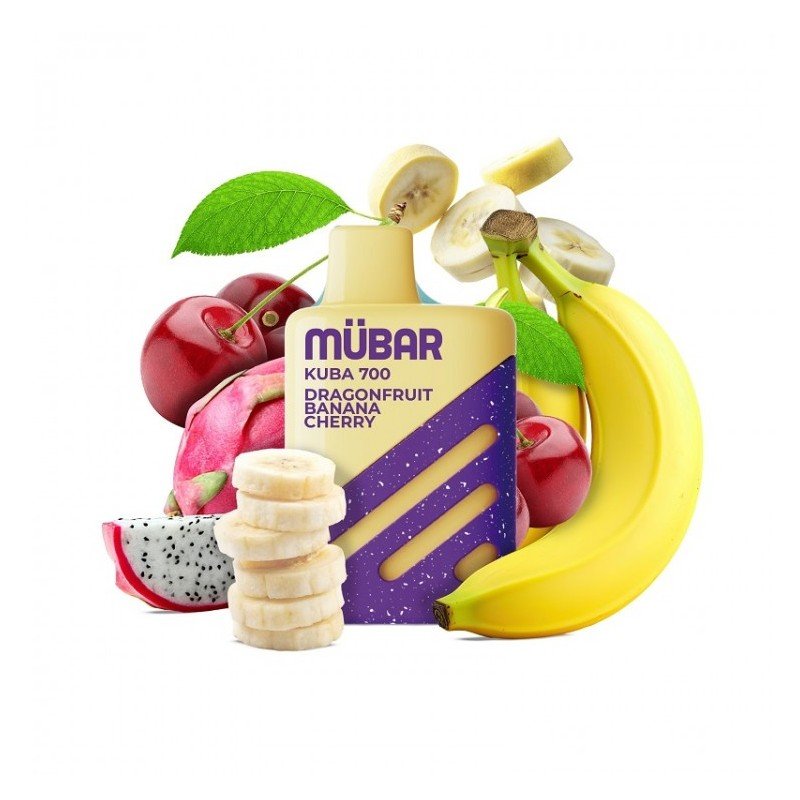 Pod Desechable MUBAR KUBA 700 Dragonfruit Banana Cherry 2%